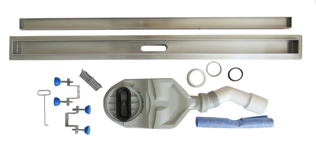 Odpływ liniowy SLIM  50 cm wąski z syfonem Viega polski wzory