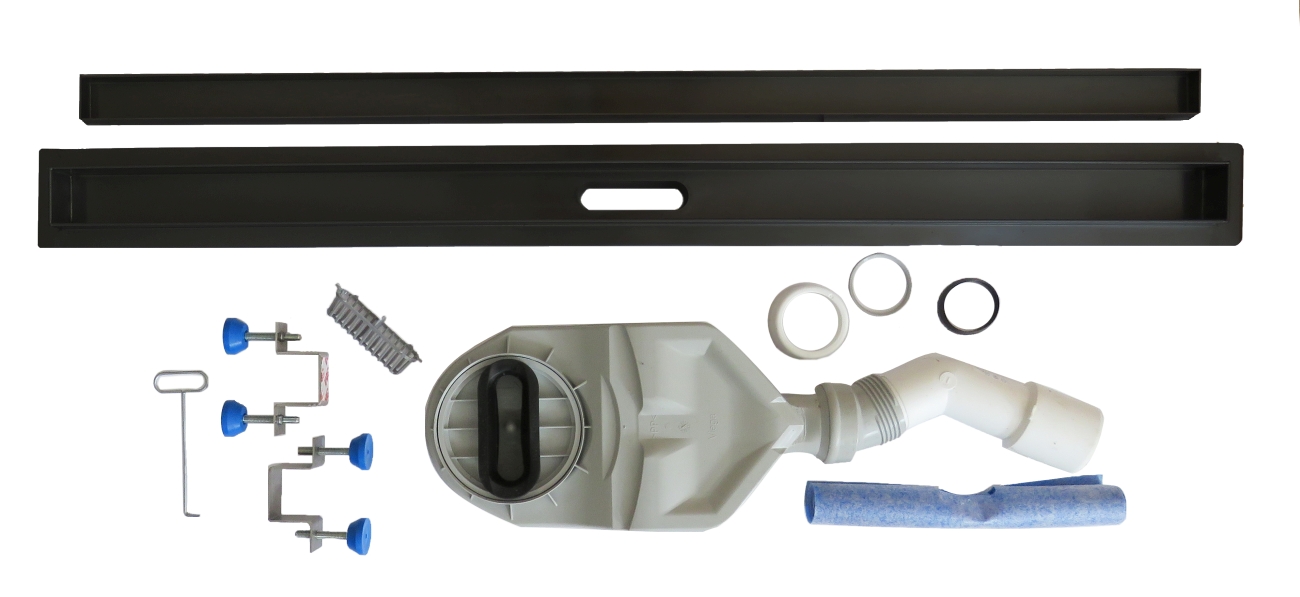 Odpływ liniowy SLIM czarny 60 cm do zabudowy pod płytkę PL