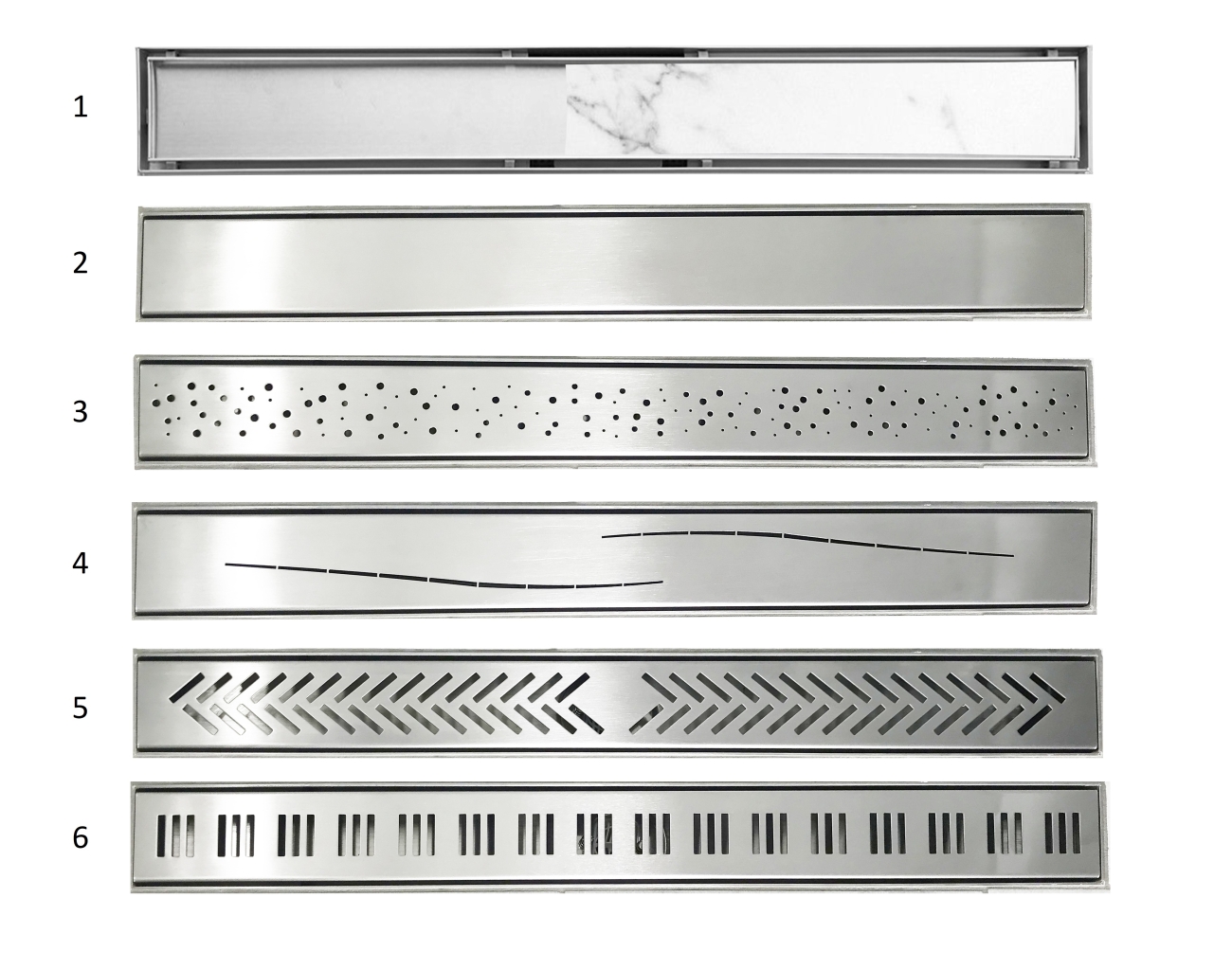 Odpływ liniowy 100 cm do zabudowy lub z płytką 6 wzorów Polska