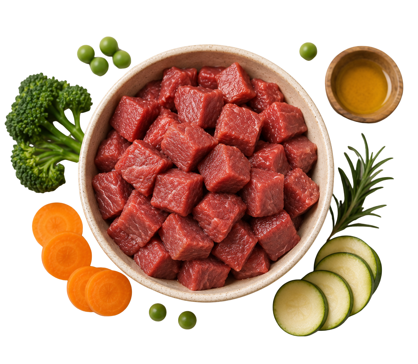 Schüssel mit ausgewählten Zutaten