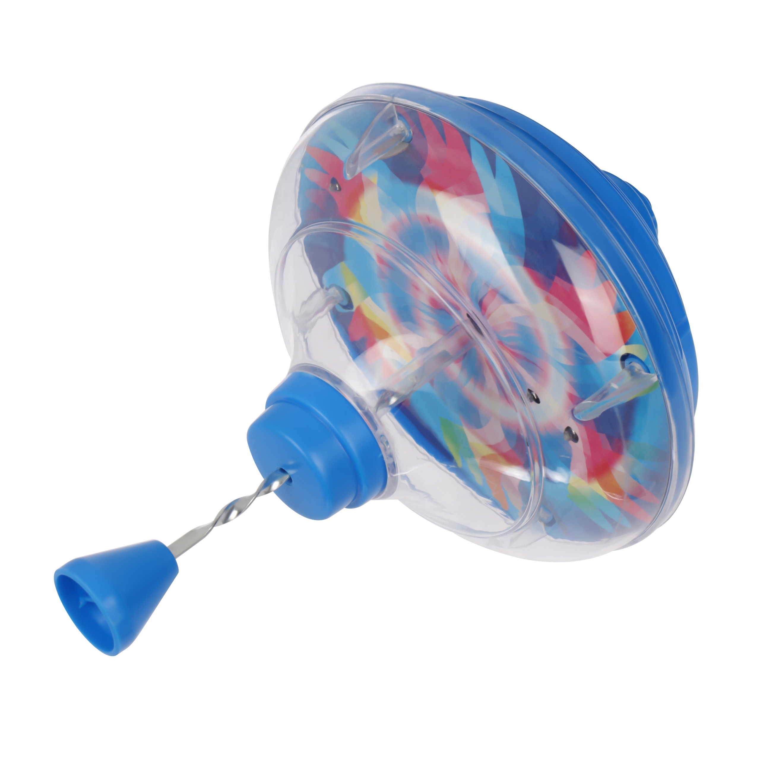 TĘCZOWY WIRUJĄCY BĄCZEK ŚWIECI W CIEMNOŚCI GRA