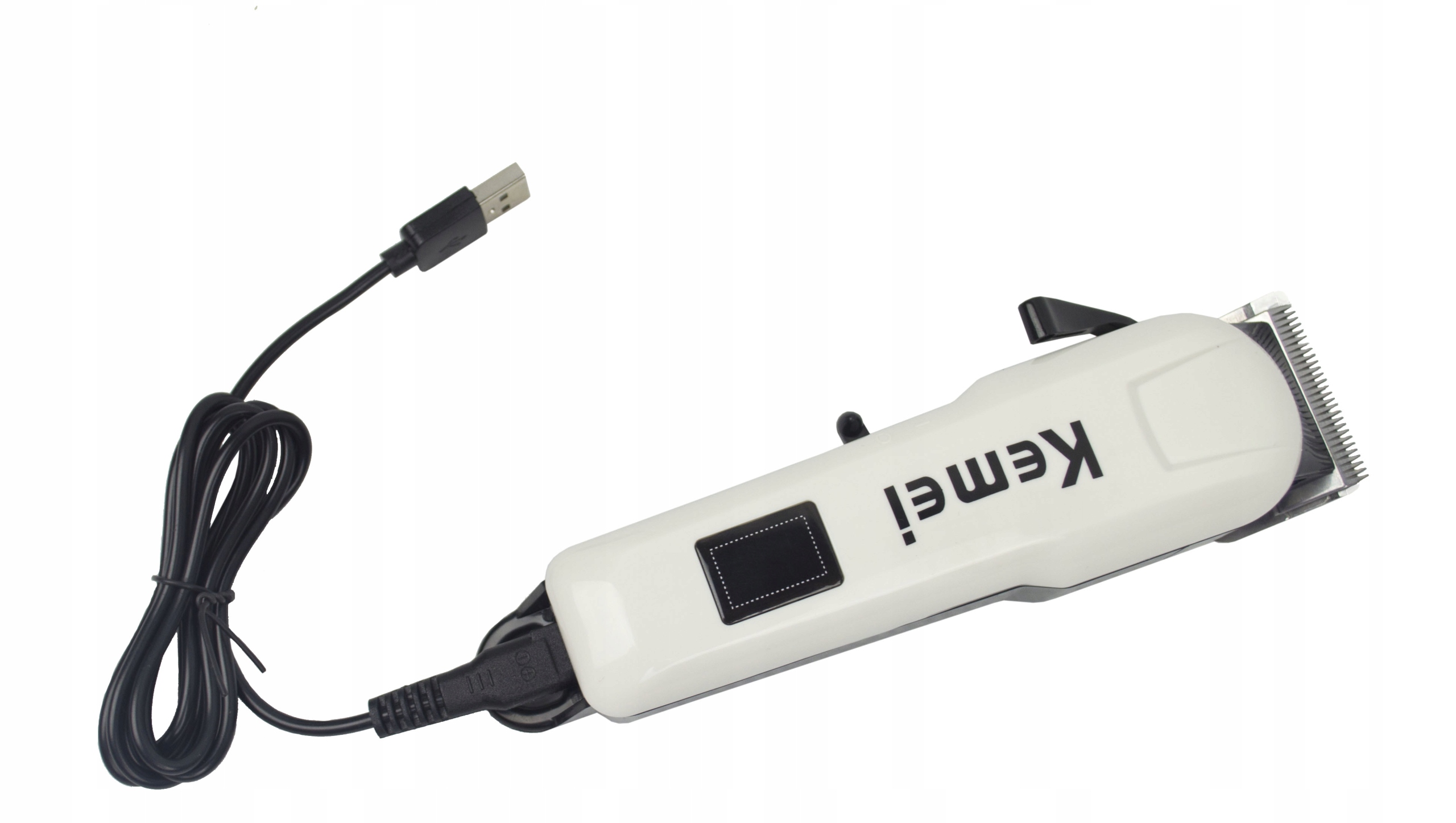 KM-809A KEMEI BEZPRZEWODOWA MASZYNKA DO STRZYŻENIA WŁOSÓW GOLARKA LCD USB