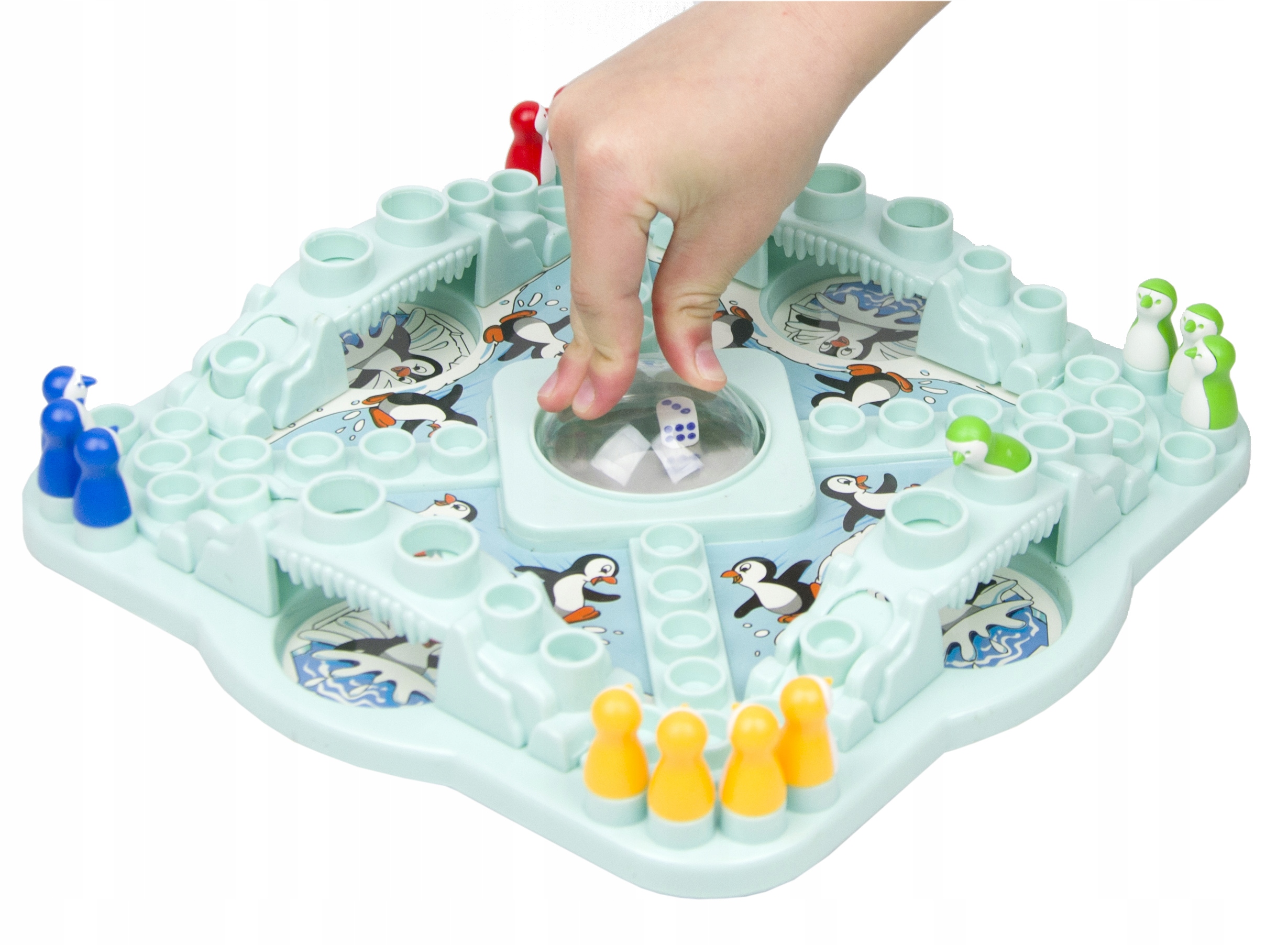 Gra Planszowa Gra Rodzinna Gra Imprezowa Wyścigi Pingwinów Chińczyk