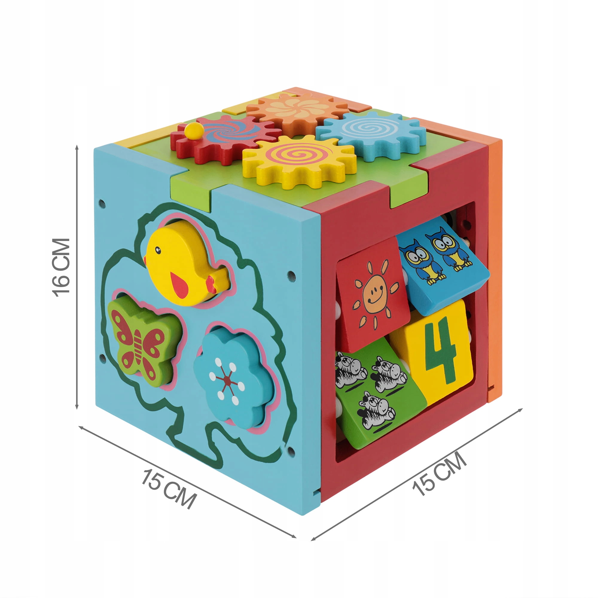 LT330 KOSTKA SENSORYCZNA EDUKACYJNA SORTER 5 PŁASZCZYZN