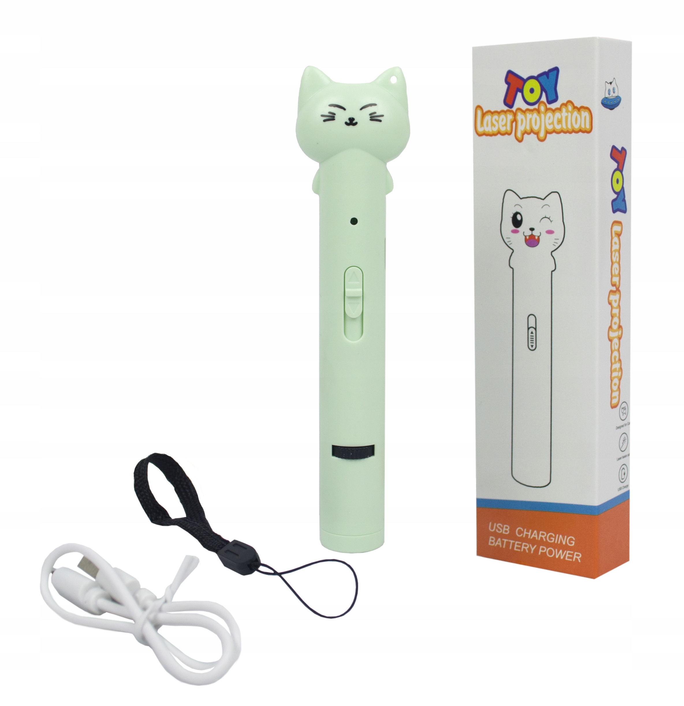 PROJEKTOR LASEROWY WSKAŹNIK LASEROWY LATARKA 3W1