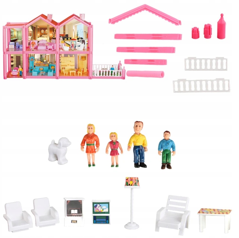 KREATYWNY DOMEK WILLA DO ZŁOŻENIA DOMEK MINI LALEK