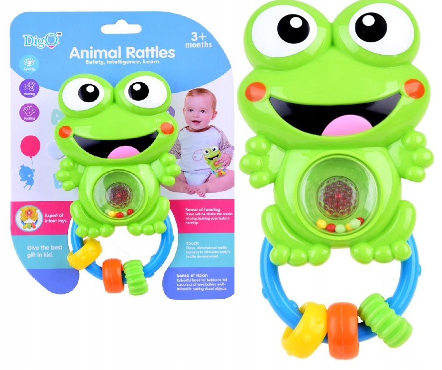 MUZYCZNA GRZECHOTKA INTERAKTYWNA ŻABKA GRYZAK ŻABA