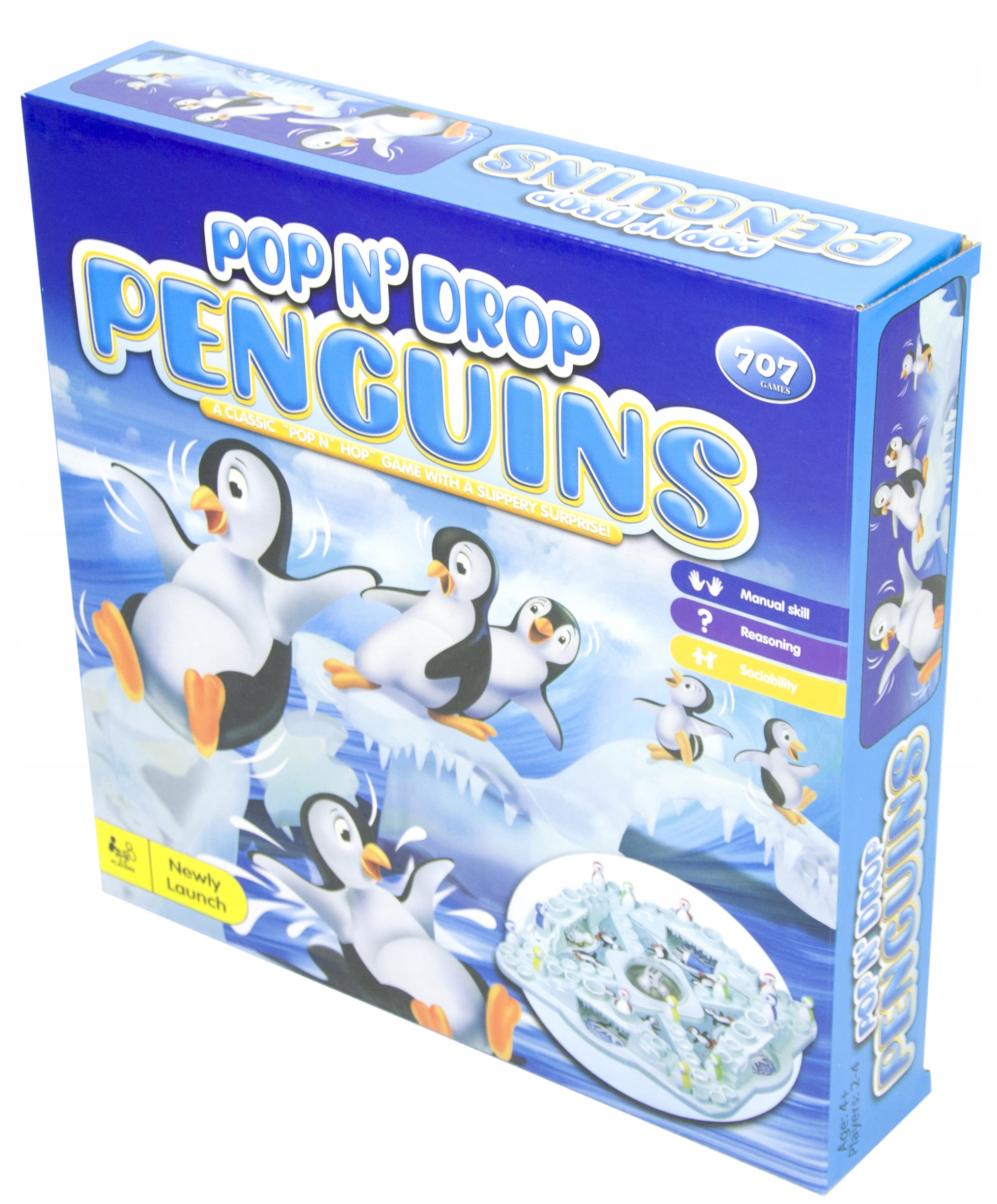 Gra Planszowa Gra Rodzinna Gra Imprezowa Wyścigi Pingwinów Chińczyk