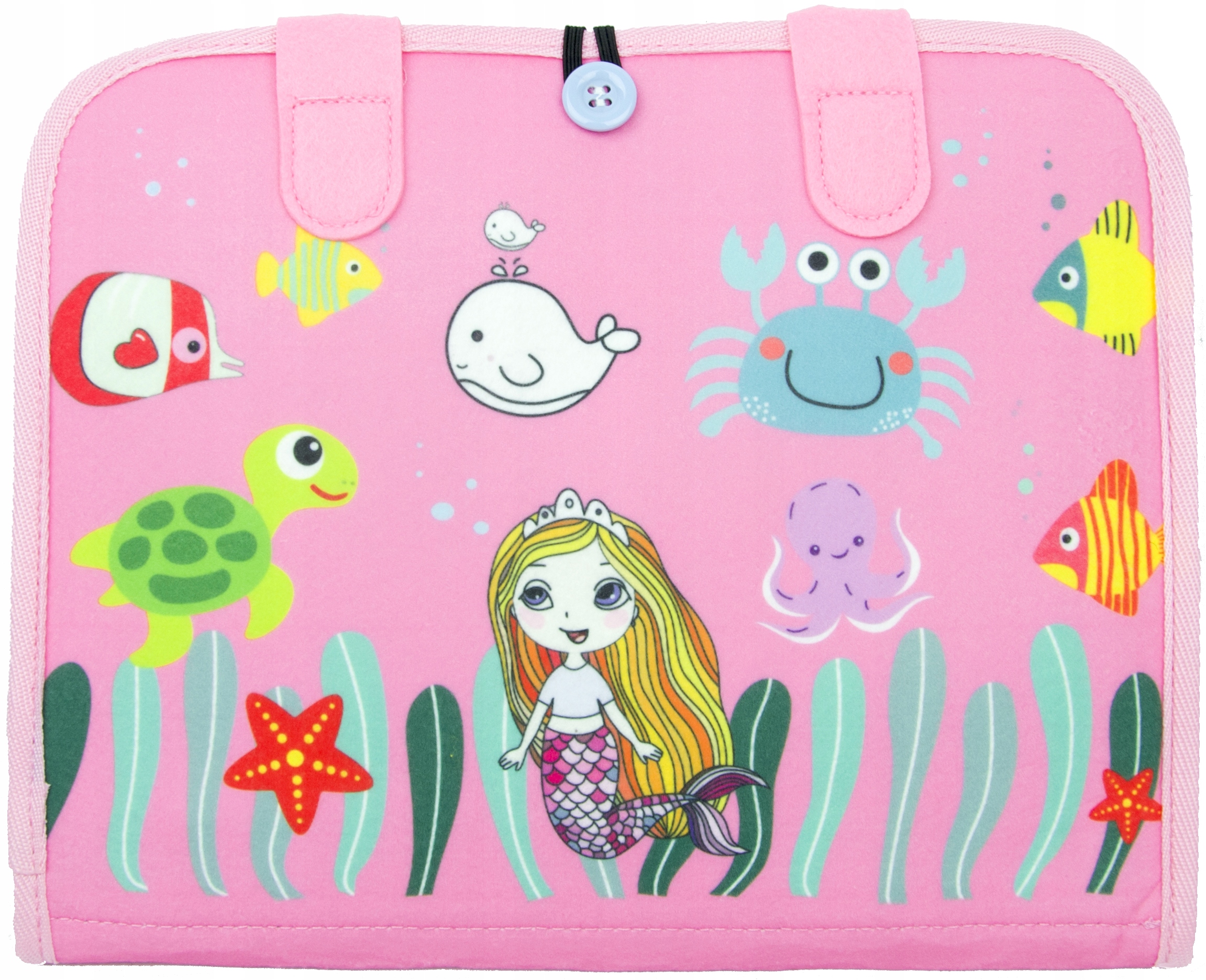 TABLICA SENSORYCZNA SYRENKA MONTESSORI MANIPULACYJNA KSIĄŻKA 3D