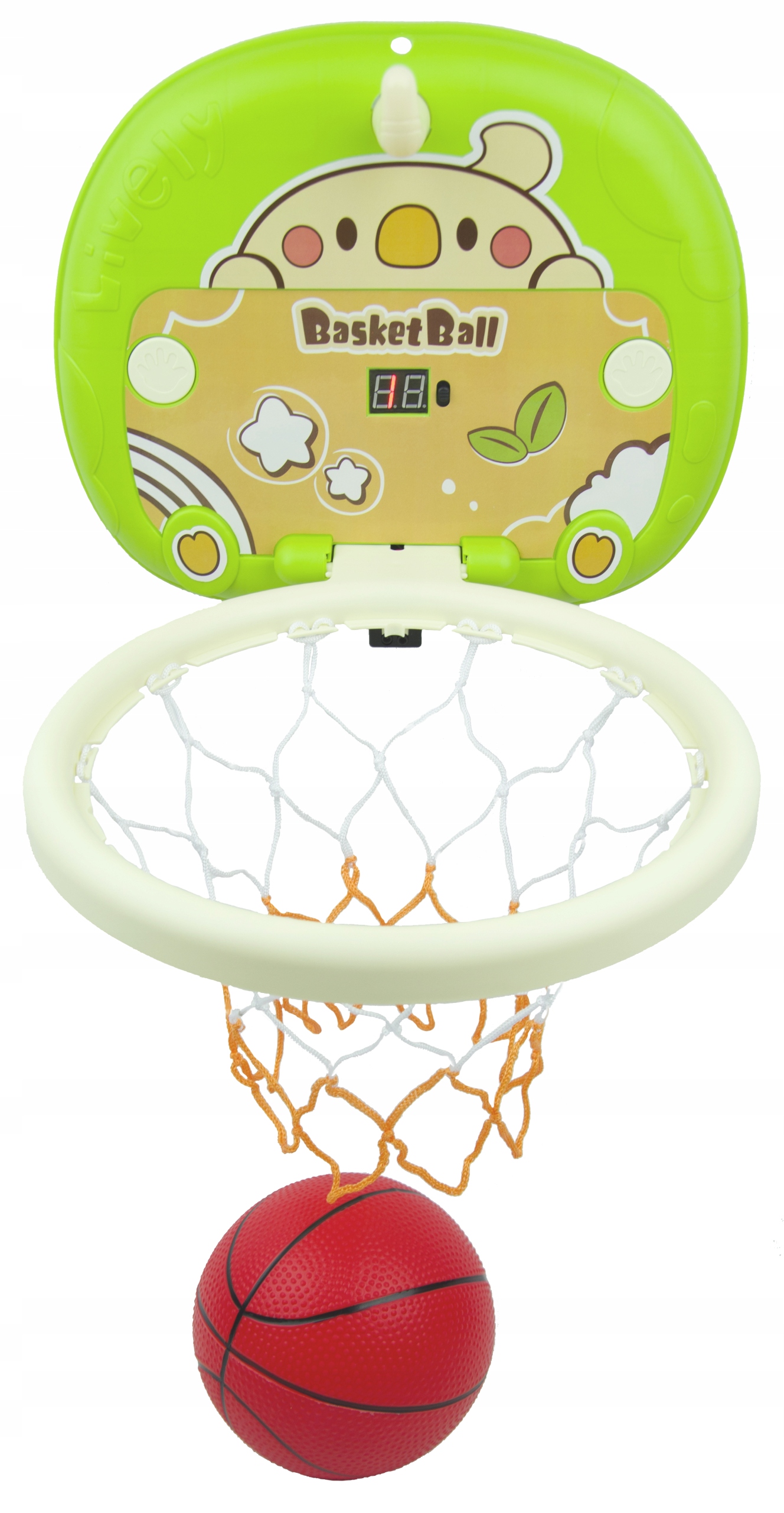 MINI KOSZYKÓWKA OBRĘCZ DO KOSZYKÓWKI PIŁKA POMPKA WYŚWIETLACZ Z LICZNIKIEM