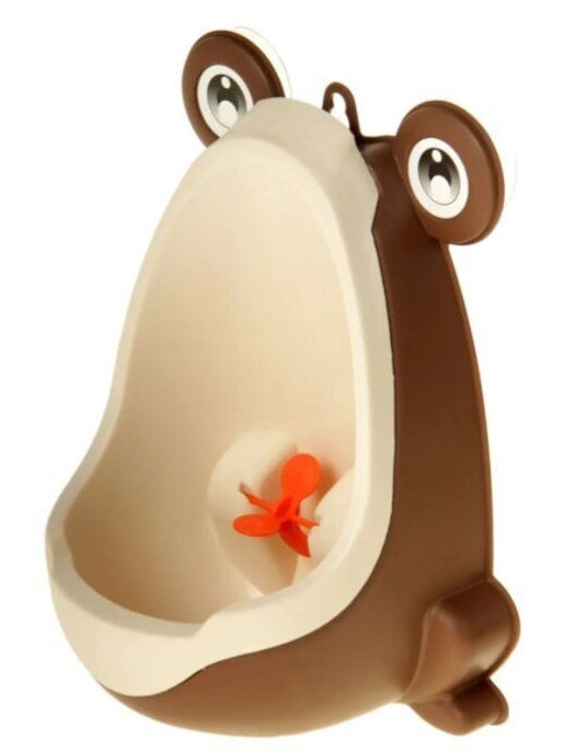 PISUAR ŻABKA BRĄZOWA ŻABA MOCOWANY NA PRZYSSAWKI DO ŚCIANY DO WC