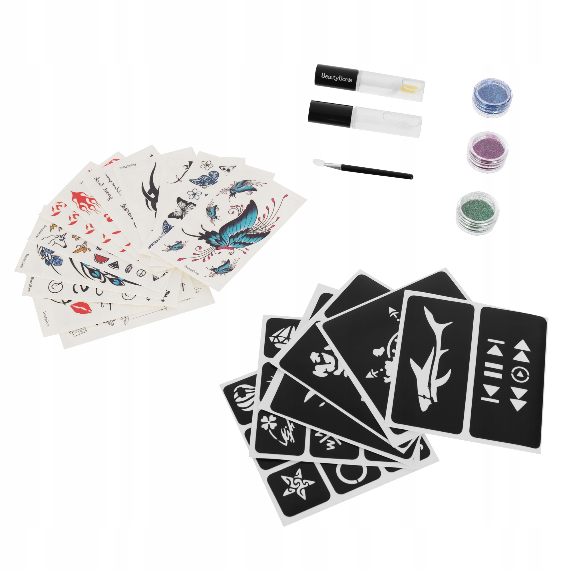 LT394 ZESTAW DO ROBIENIA TATUAŻY ZMYWALNE TATUAŻE