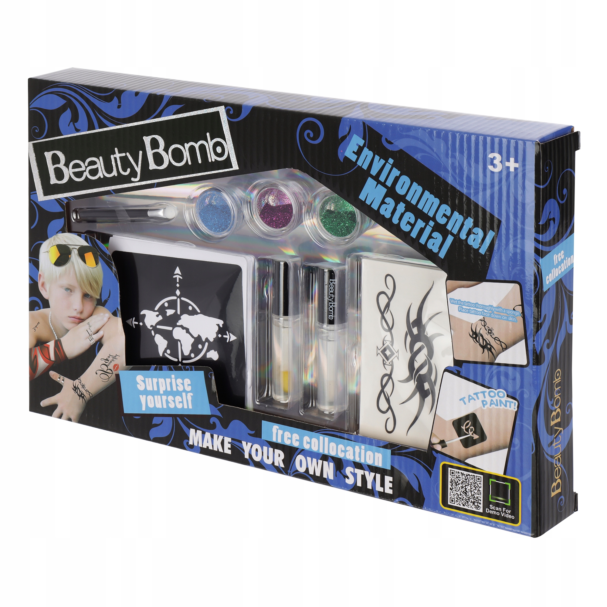 LT394 ZESTAW DO ROBIENIA TATUAŻY ZMYWALNE TATUAŻE