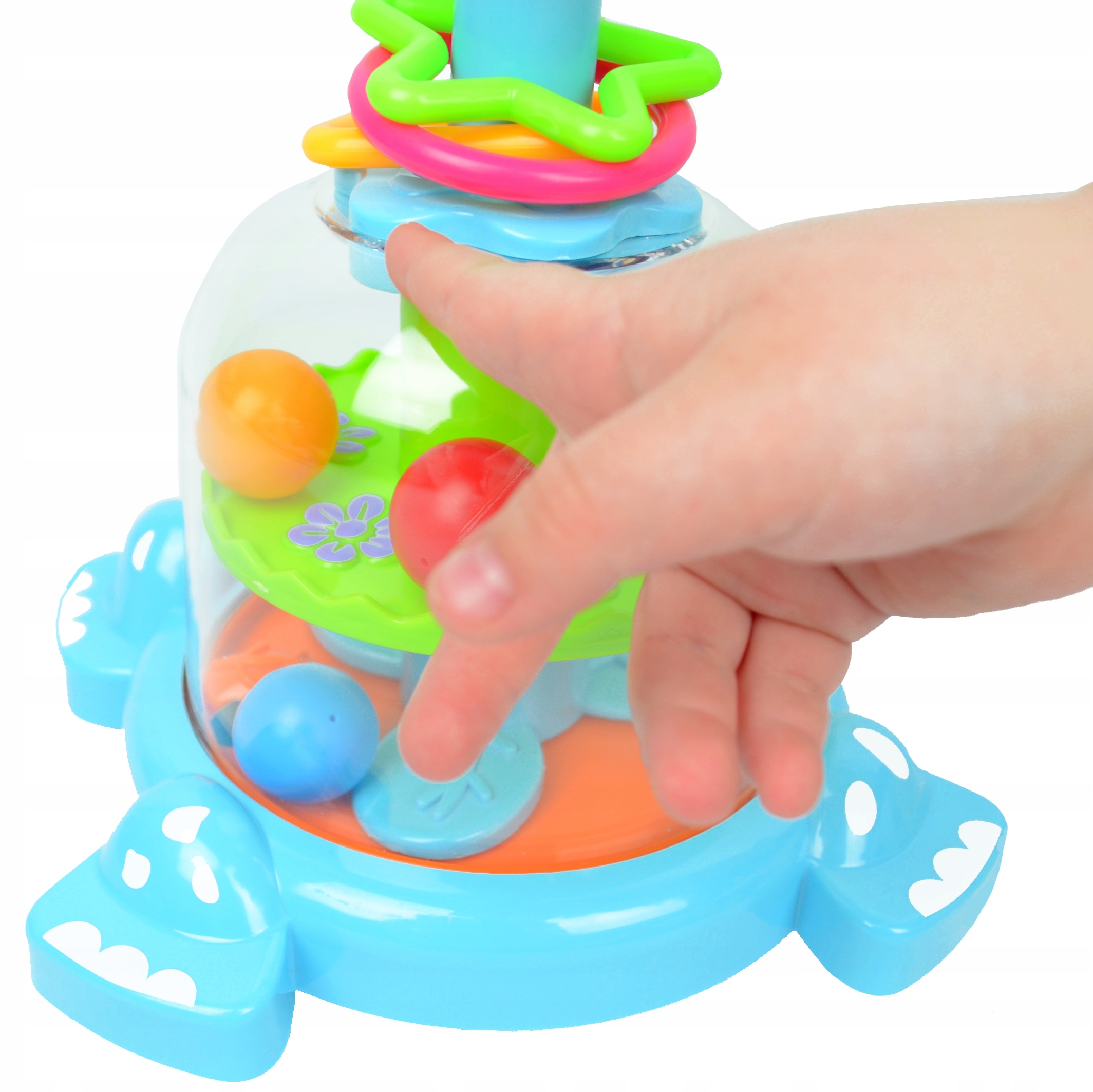 INTERAKTYWNY BĄCZEK HIPCIO Z PIŁECZKAMI KULKI BĄK KARUZELA PIŁEK GRZECHOTKI