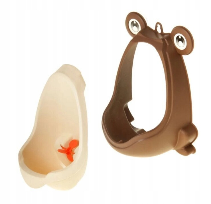 PISUAR ŻABKA BRĄZOWA ŻABA MOCOWANY NA PRZYSSAWKI DO ŚCIANY DO WC