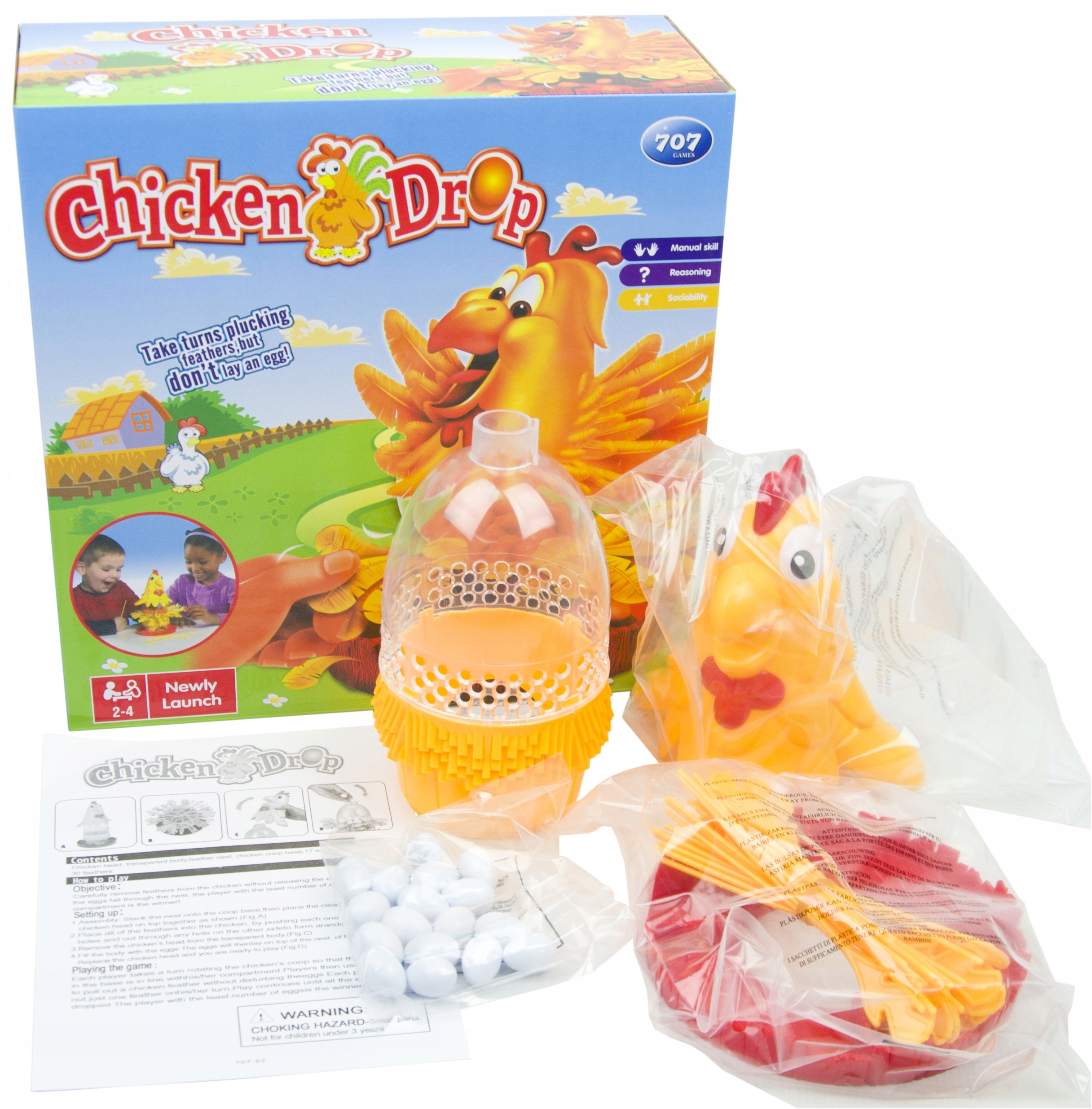 LT551 GRA ZRĘCZNOŚCIOWA OSKUB KURCZAKA GRA KURCZAK DLA DZIECI I DOROSŁYCH