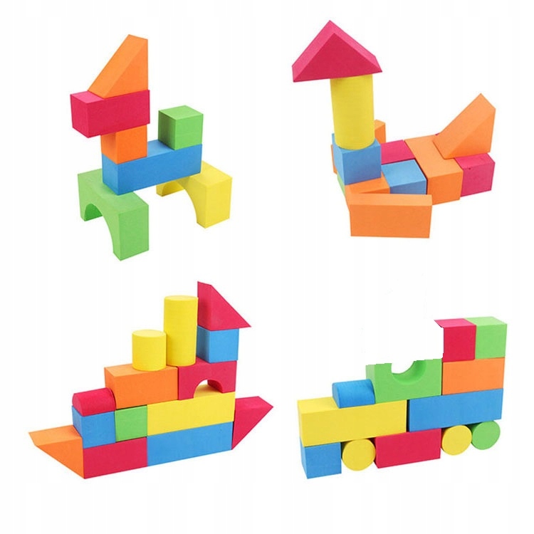 *LT308 DREWNIANE KLOCKI 100el KLOCKI W CZERWONYM WORKU