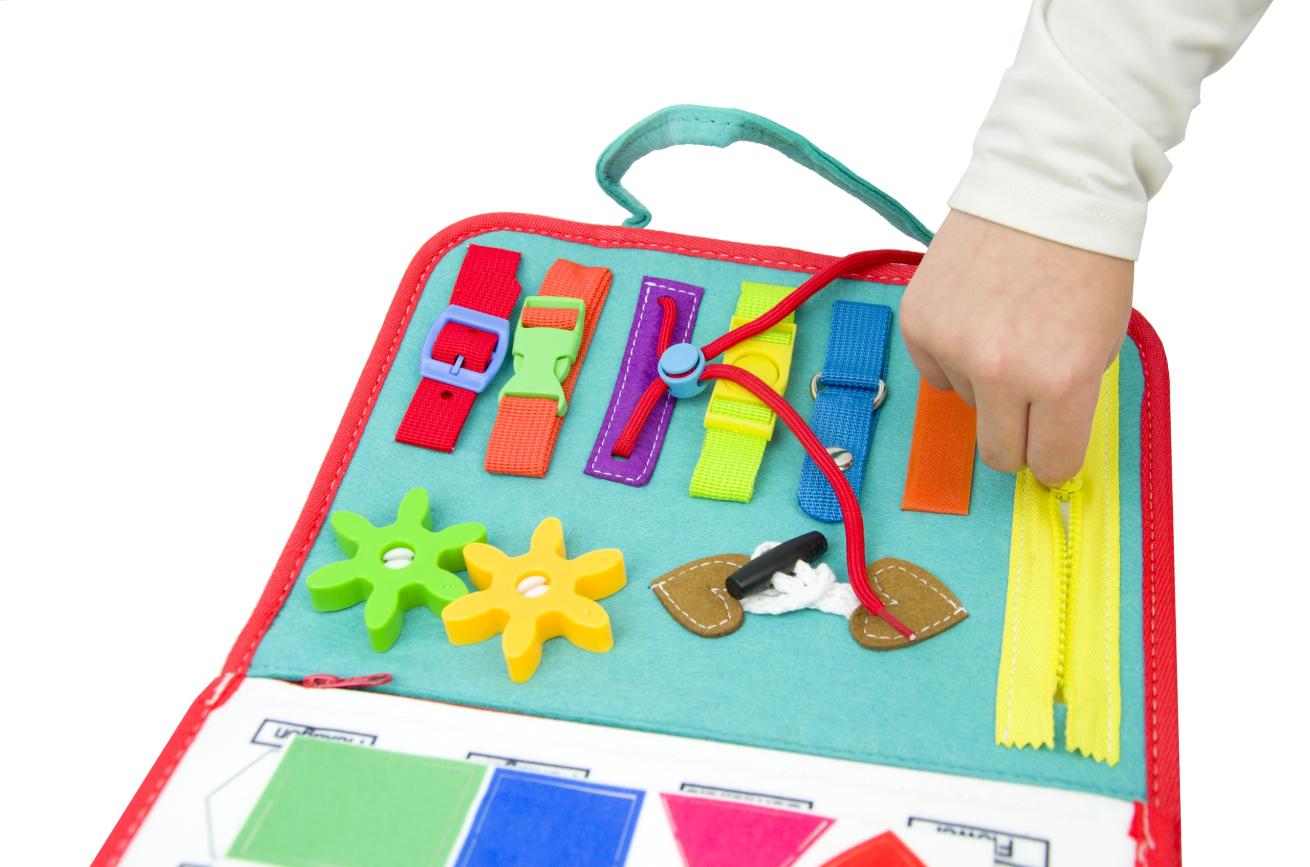 TABLICA SENSORYCZNA KOSMOS MONTESSORI MANIPULACYJNA UNIWERSALNA KSIĄŻKA 3D