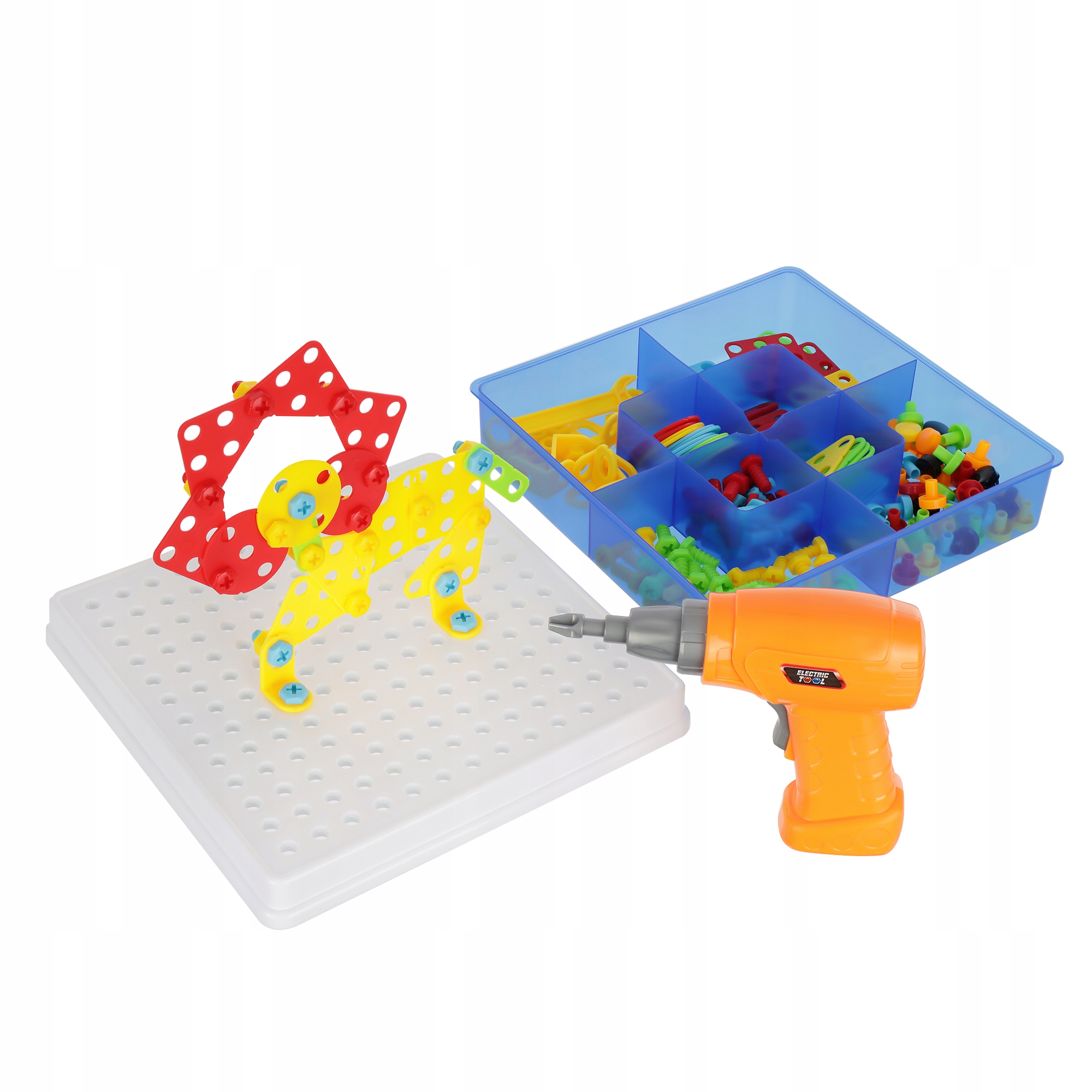 ZESTAW KONSTRUKCYJNY Z WIERTARKĄ 6W1 KREATYWNY 3D