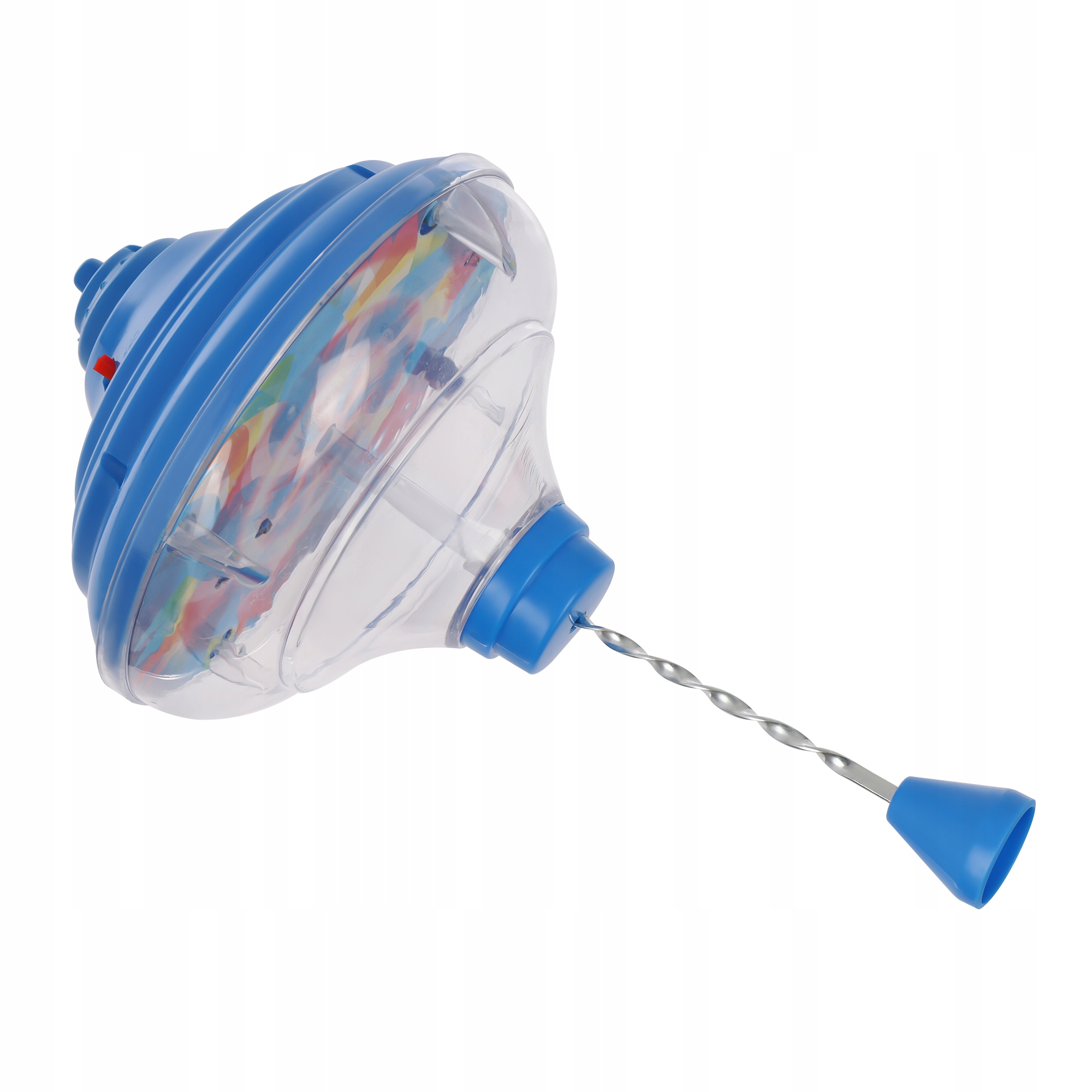 TĘCZOWY WIRUJĄCY BĄCZEK ŚWIECI W CIEMNOŚCI GRA