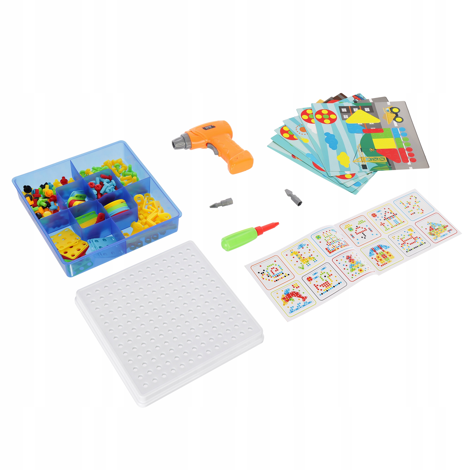 ZESTAW KONSTRUKCYJNY Z WIERTARKĄ 6W1 KREATYWNY 3D