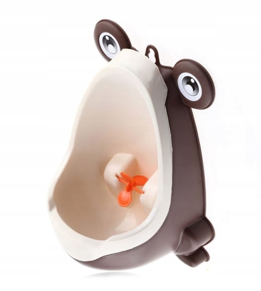 PISUAR ŻABKA BRĄZOWA ŻABA MOCOWANY NA PRZYSSAWKI DO ŚCIANY DO WC