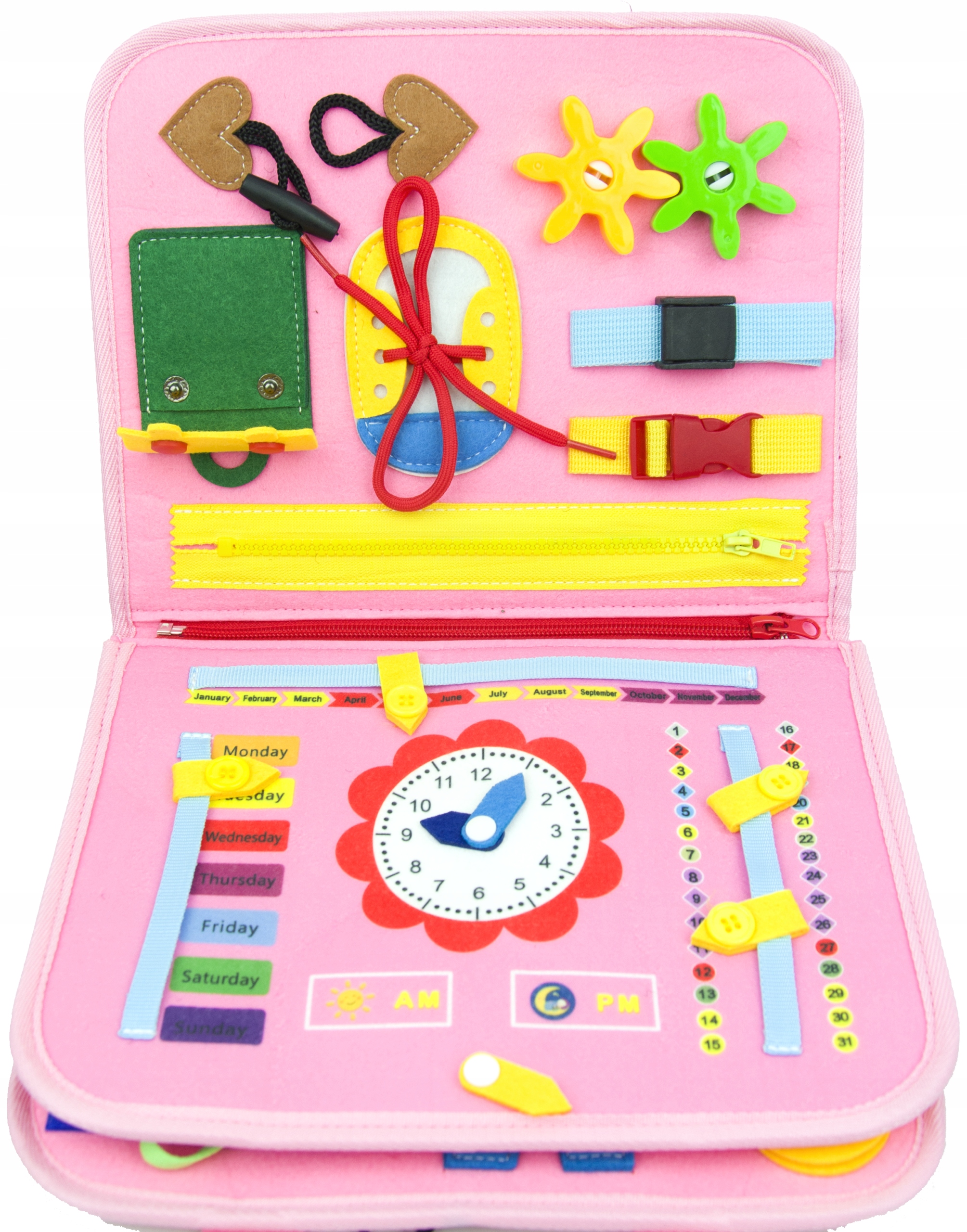 TABLICA SENSORYCZNA SYRENKA MONTESSORI MANIPULACYJNA KSIĄŻKA 3D