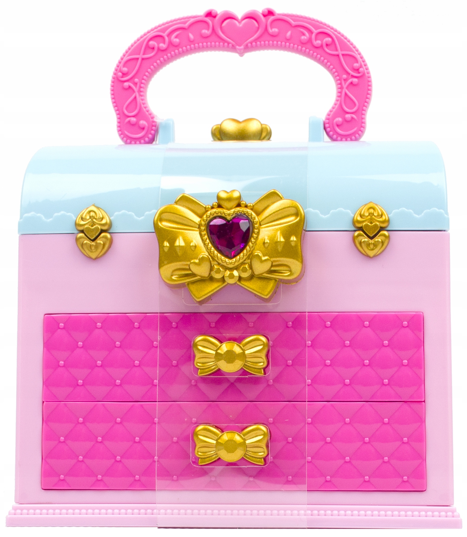 KUFEREK Z KOSMETYKAMI DO MAKIJAŻU CIENIE LAKIERY LUSTERKO