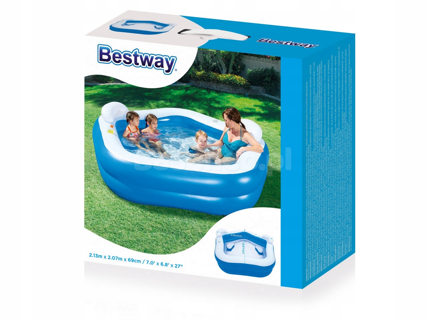 Basen dmuchany okrągły Bestway 213 x 206 cm