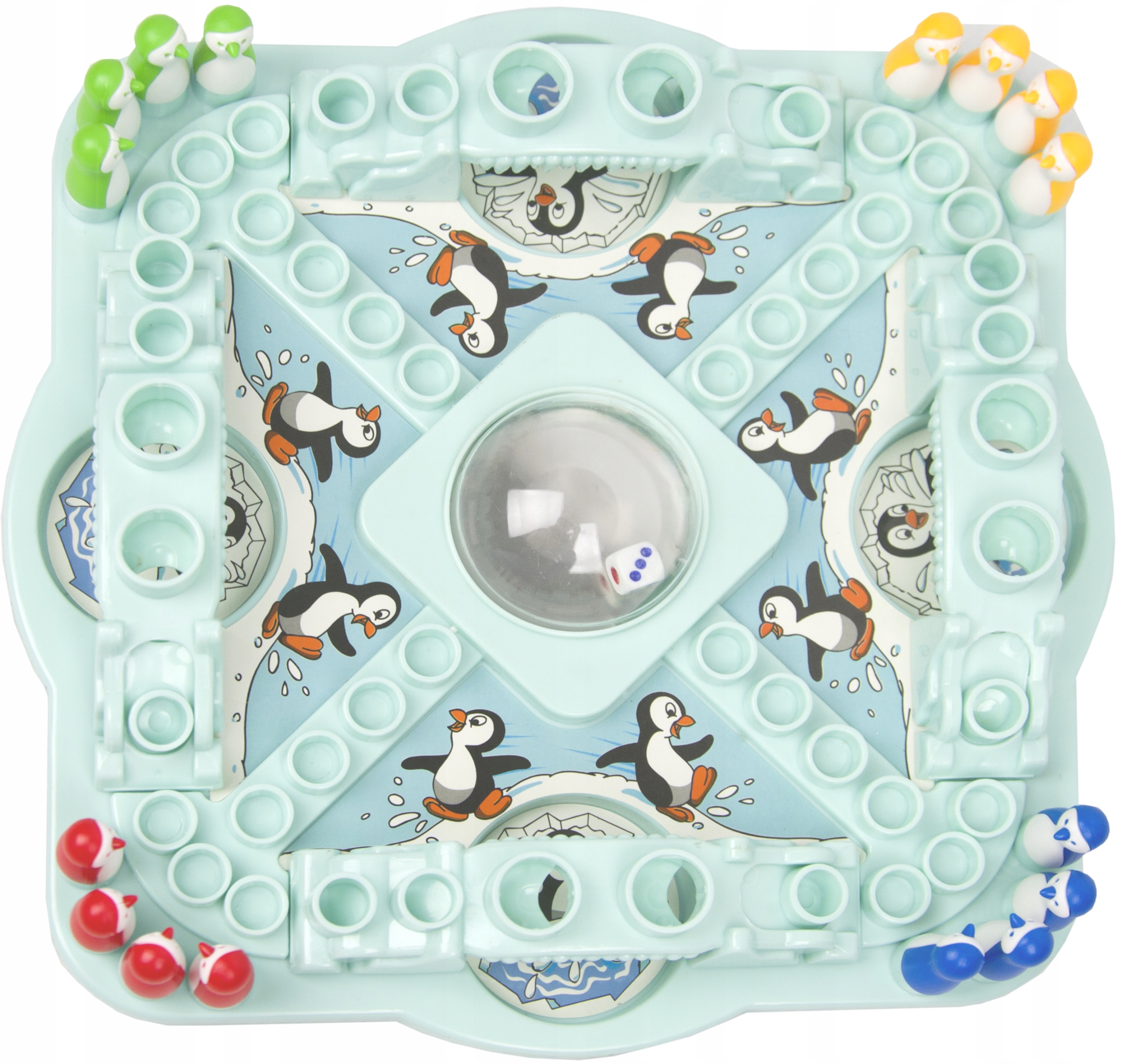 Gra Planszowa Gra Rodzinna Gra Imprezowa Wyścigi Pingwinów Chińczyk