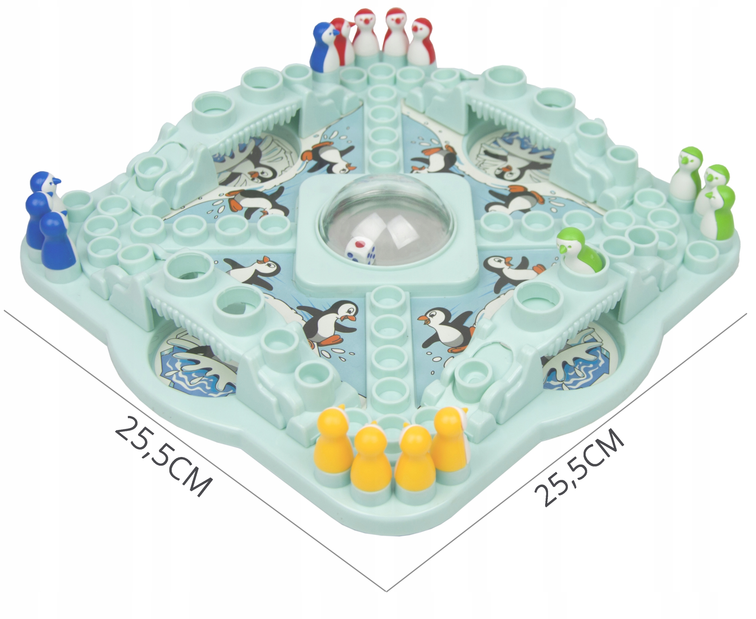 Gra Planszowa Gra Rodzinna Gra Imprezowa Wyścigi Pingwinów Chińczyk