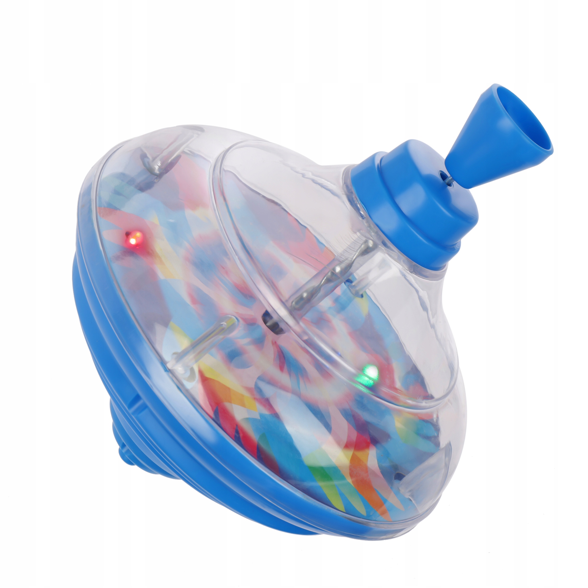 TĘCZOWY WIRUJĄCY BĄCZEK ŚWIECI W CIEMNOŚCI GRA