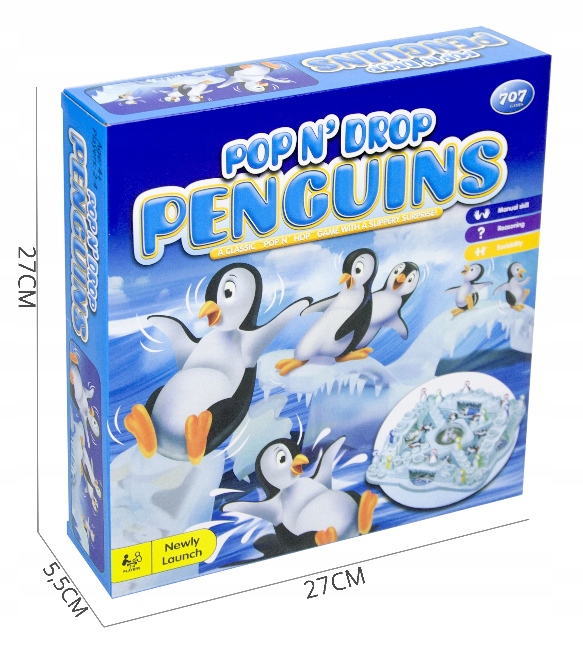 Gra Planszowa Gra Rodzinna Gra Imprezowa Wyścigi Pingwinów Chińczyk