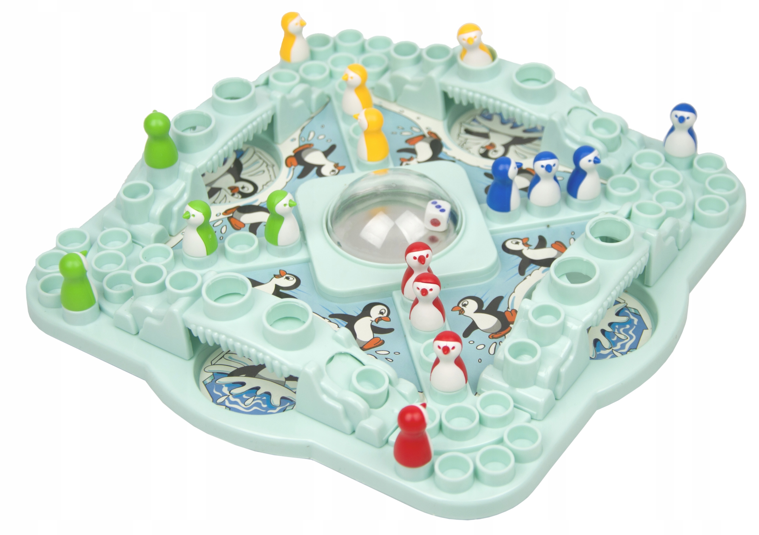 Gra Planszowa Gra Rodzinna Gra Imprezowa Wyścigi Pingwinów Chińczyk