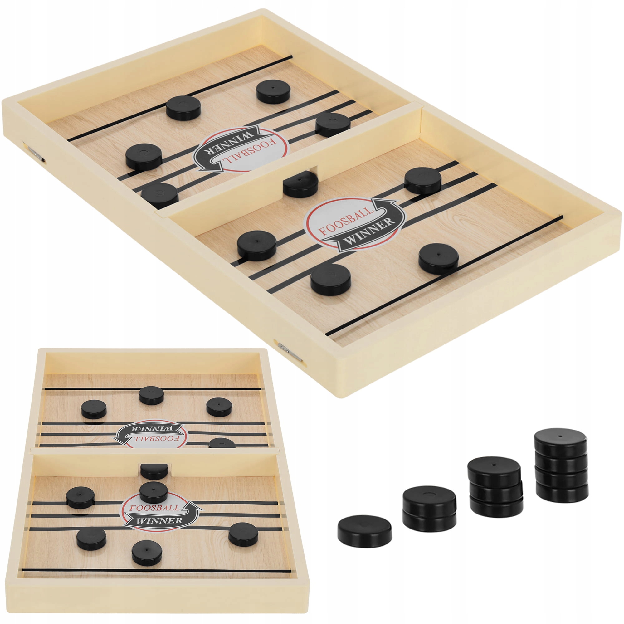 GRA ZRĘCZNOŚCIOWA GRA PIŁKARZYKI ZESTAW Z KRĄŻKAMI