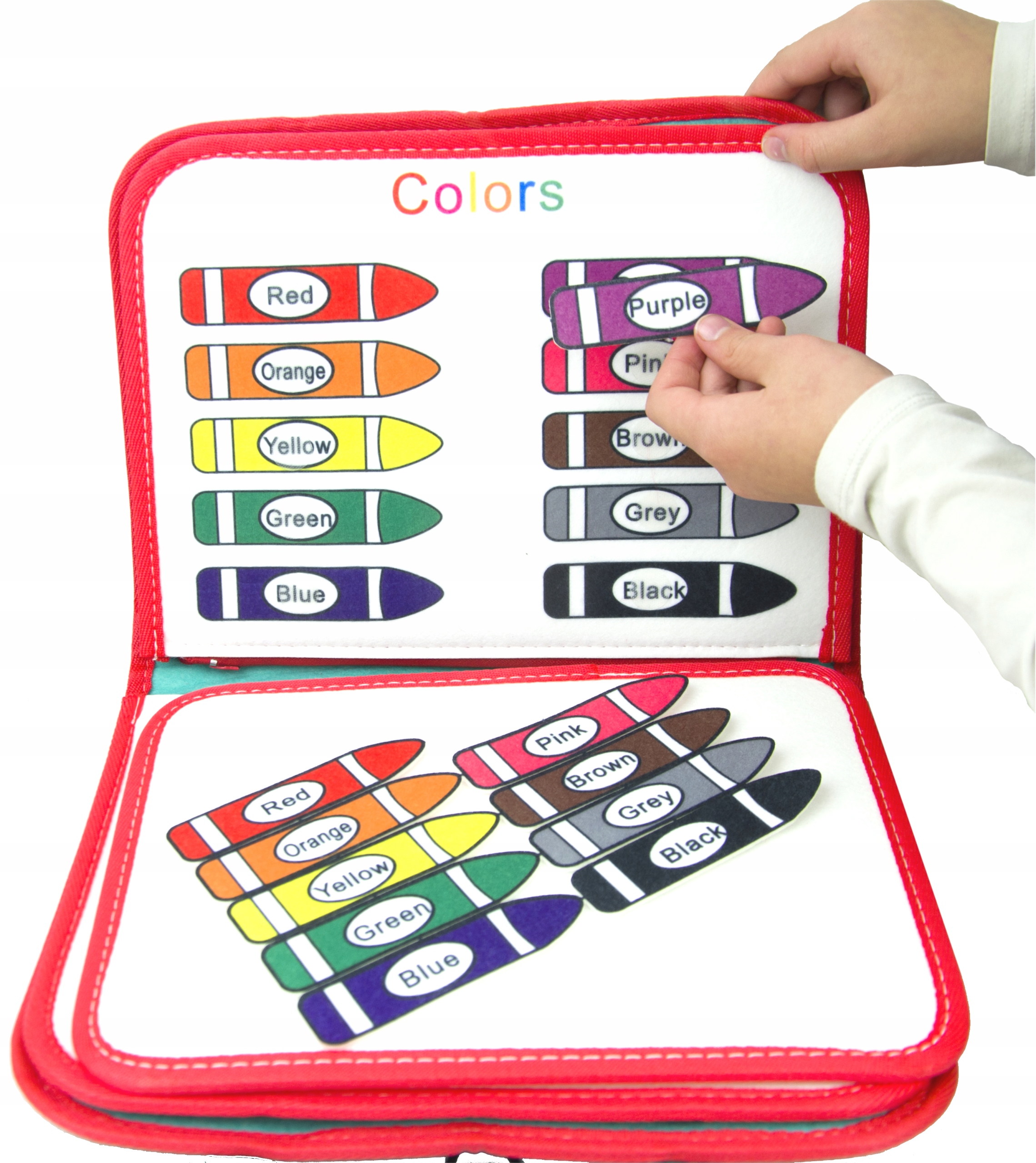 TABLICA SENSORYCZNA KOSMOS MONTESSORI MANIPULACYJNA UNIWERSALNA KSIĄŻKA 3D