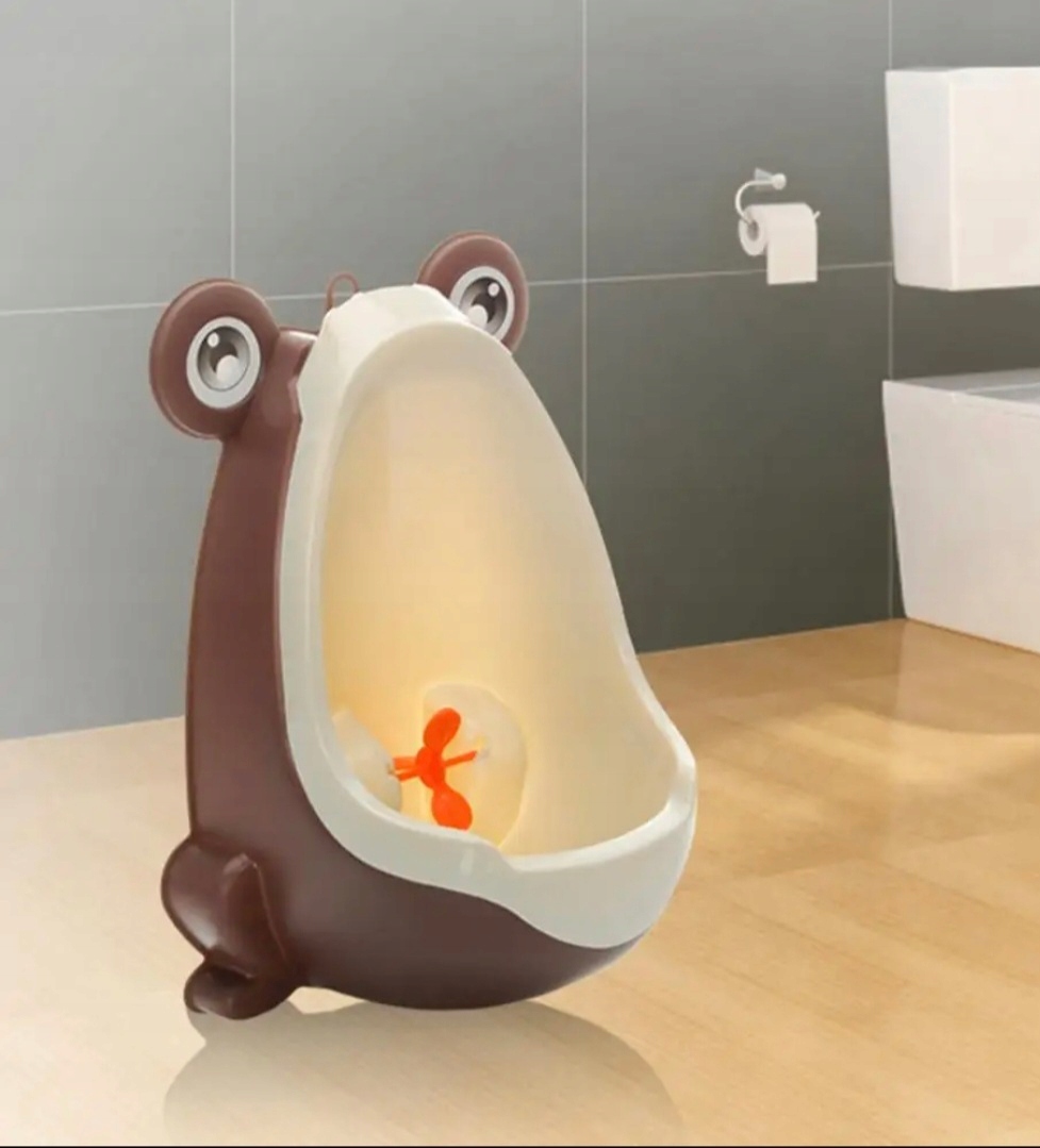 PISUAR ŻABKA BRĄZOWA ŻABA MOCOWANY NA PRZYSSAWKI DO ŚCIANY DO WC