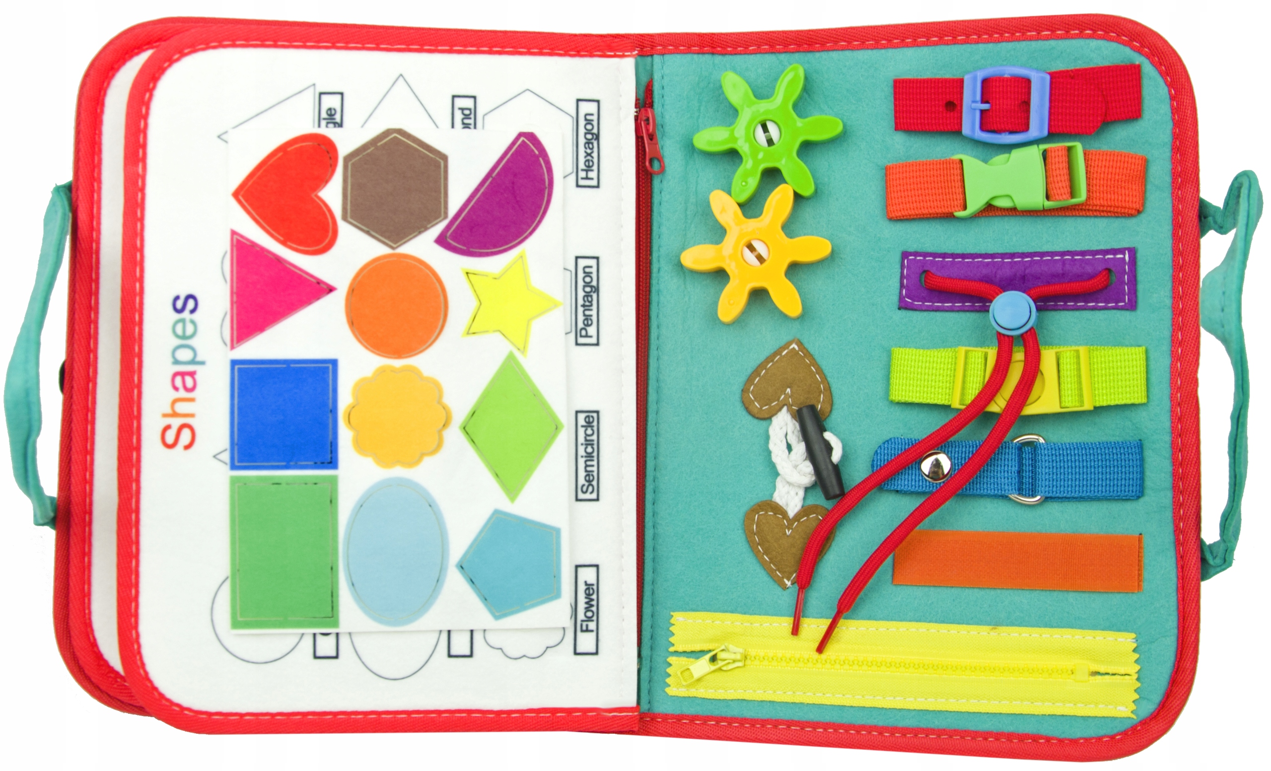 TABLICA SENSORYCZNA KOSMOS MONTESSORI MANIPULACYJNA UNIWERSALNA KSIĄŻKA 3D