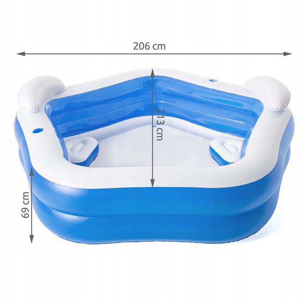 Basen dmuchany okrągły Bestway 213 x 206 cm