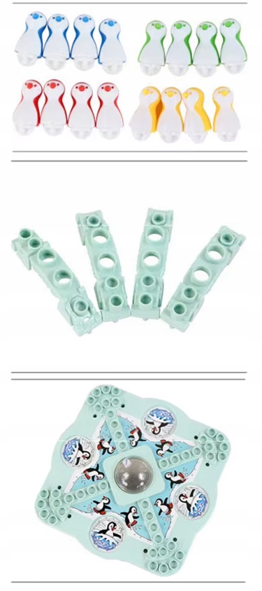 Gra Planszowa Gra Rodzinna Gra Imprezowa Wyścigi Pingwinów Chińczyk