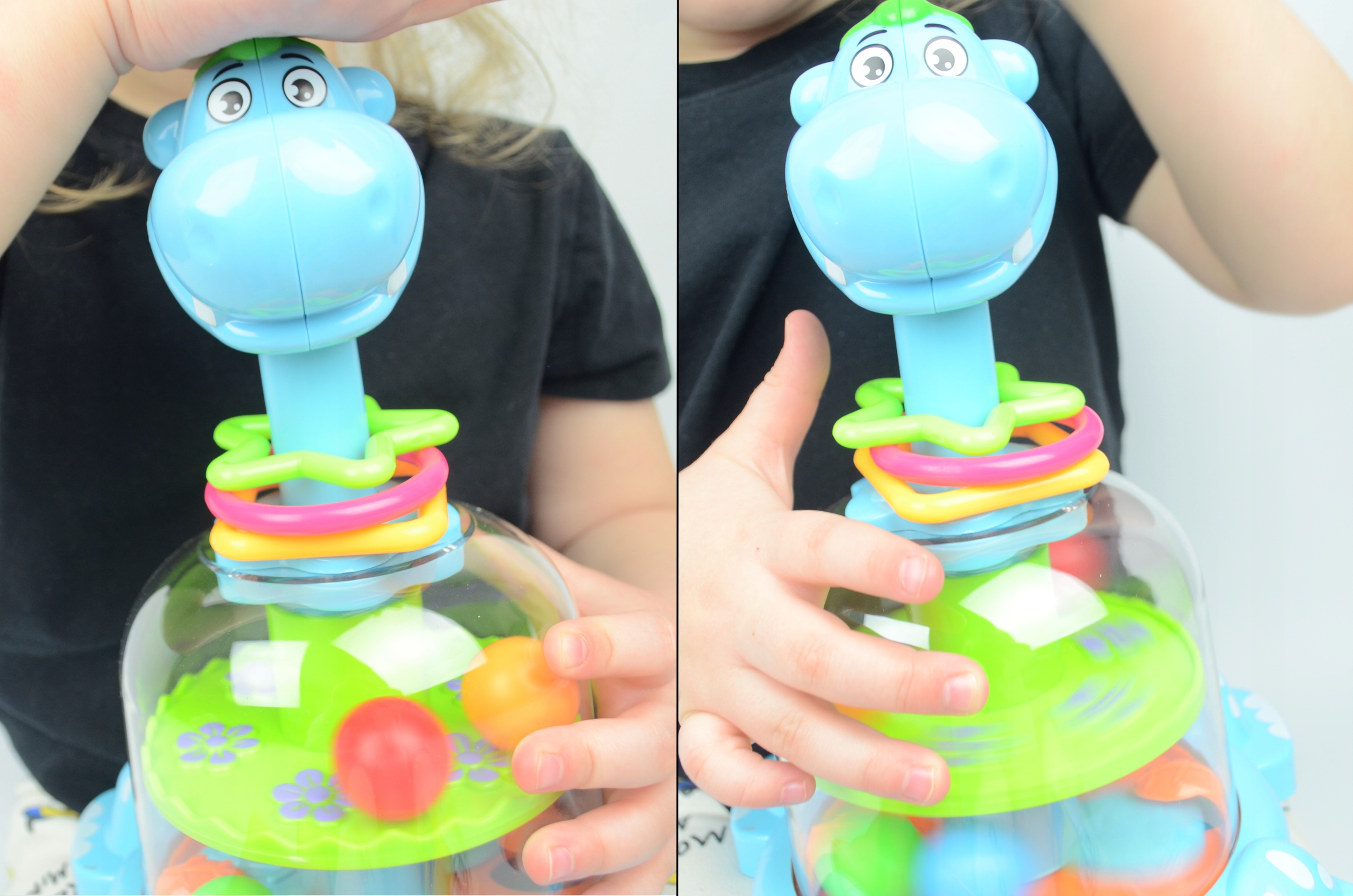 INTERAKTYWNY BĄCZEK HIPCIO Z PIŁECZKAMI KULKI BĄK KARUZELA PIŁEK GRZECHOTKI