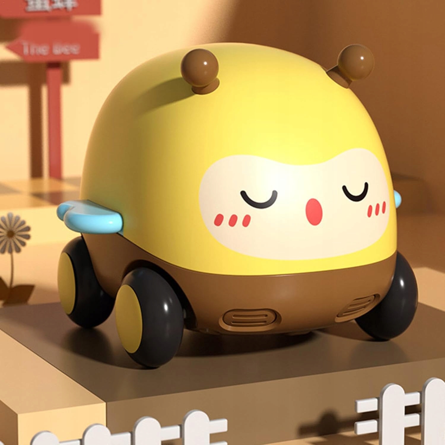 AUTKO ZWIERZĄTKO SAMOCHODZIK PSZCZOŁA AUTO Z NAPĘDEM DO NAUKI RACZKOWANIA