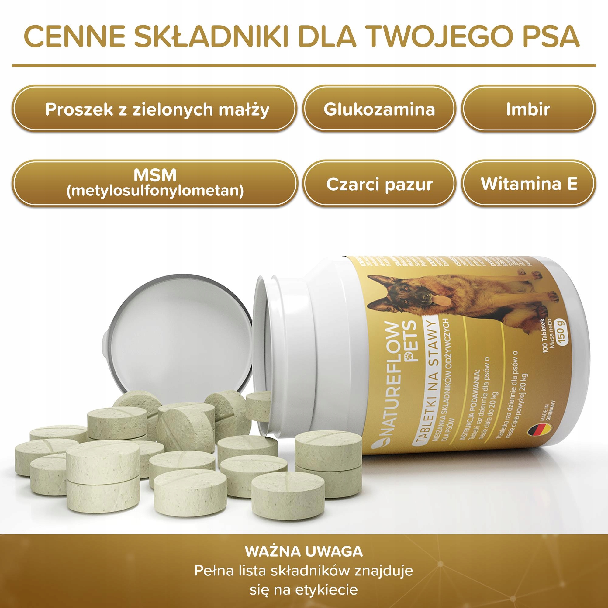 Suplement diety dla psów na stawy NatureFlow Pets