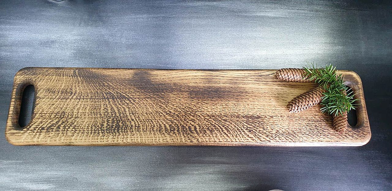 Servierbrett Küchenbrett Schneidebrett Holzbrett Holzplatte Eiche Esche