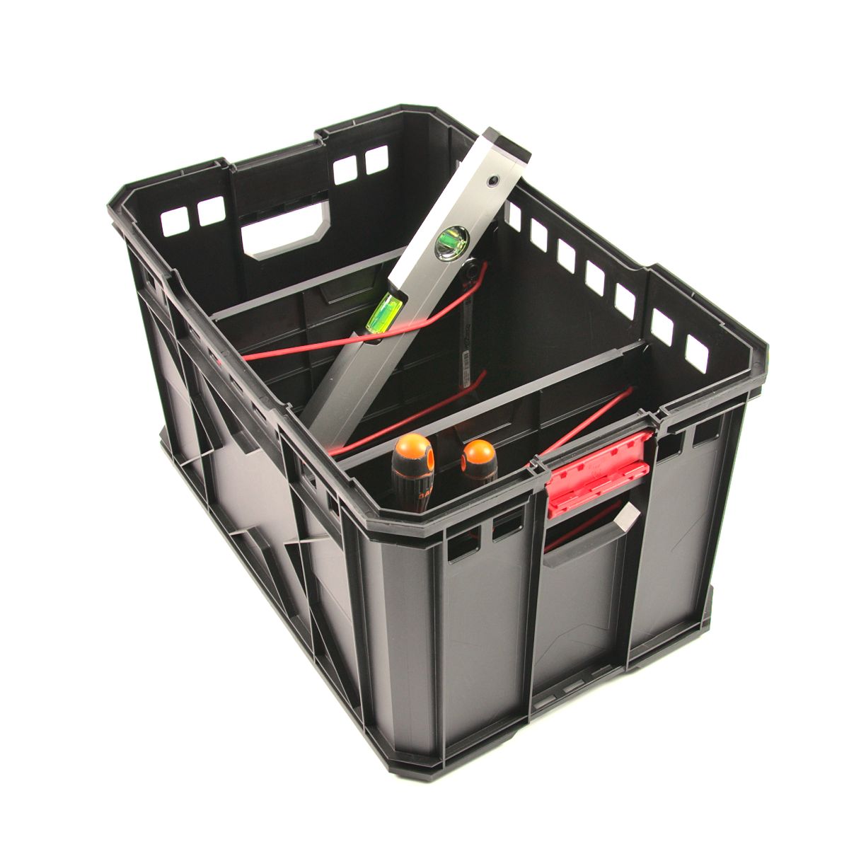 2er Set Stapelbare Werkzeugkiste Transportbox Kasten Stapelkiste mit