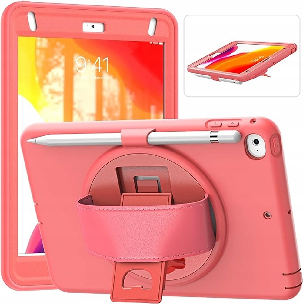 Etui do iPad Mini 5/Mini 4 7.9" z Podstawką i Miejscem na Rysik Różowy