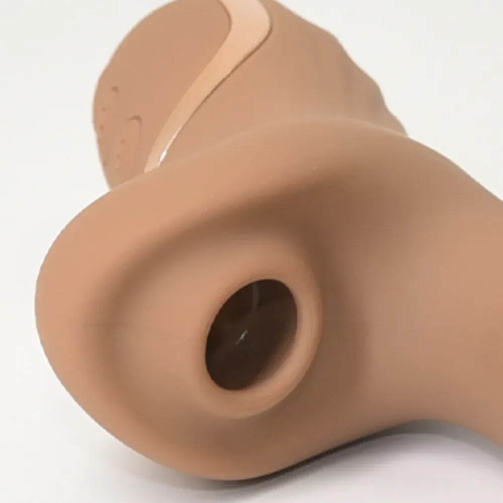 Dyskretny Wibrator 10 Trybów Wibracji i 10 Trybów Ssania Brązowy