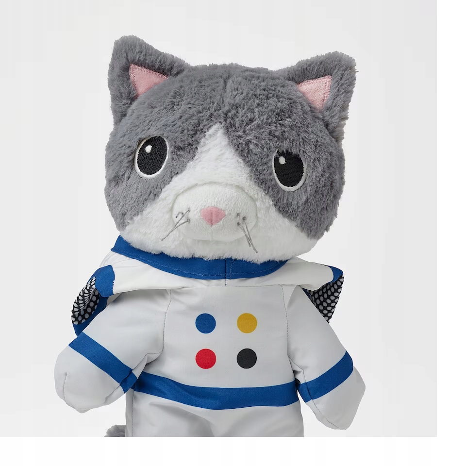 IKEA AFTONSPARV pluszowy kotek maskotka ASTRONAUTA kot