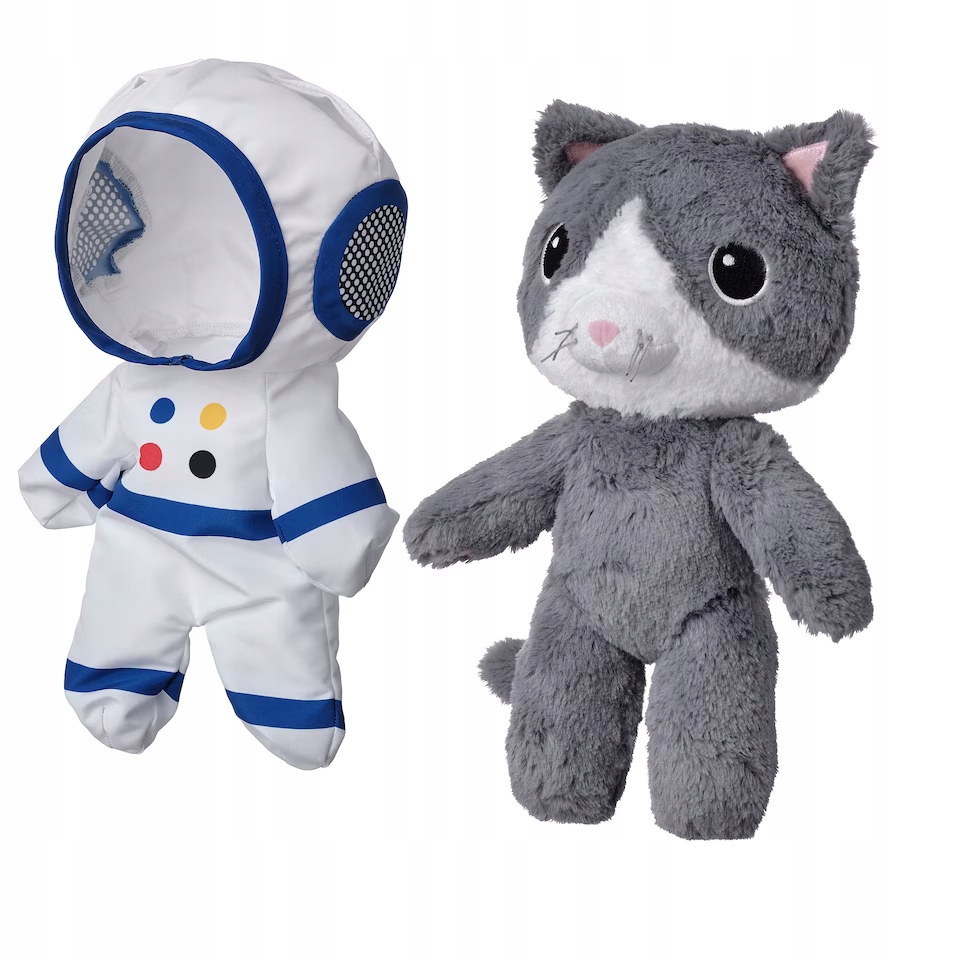 IKEA AFTONSPARV pluszowy kotek maskotka ASTRONAUTA kot