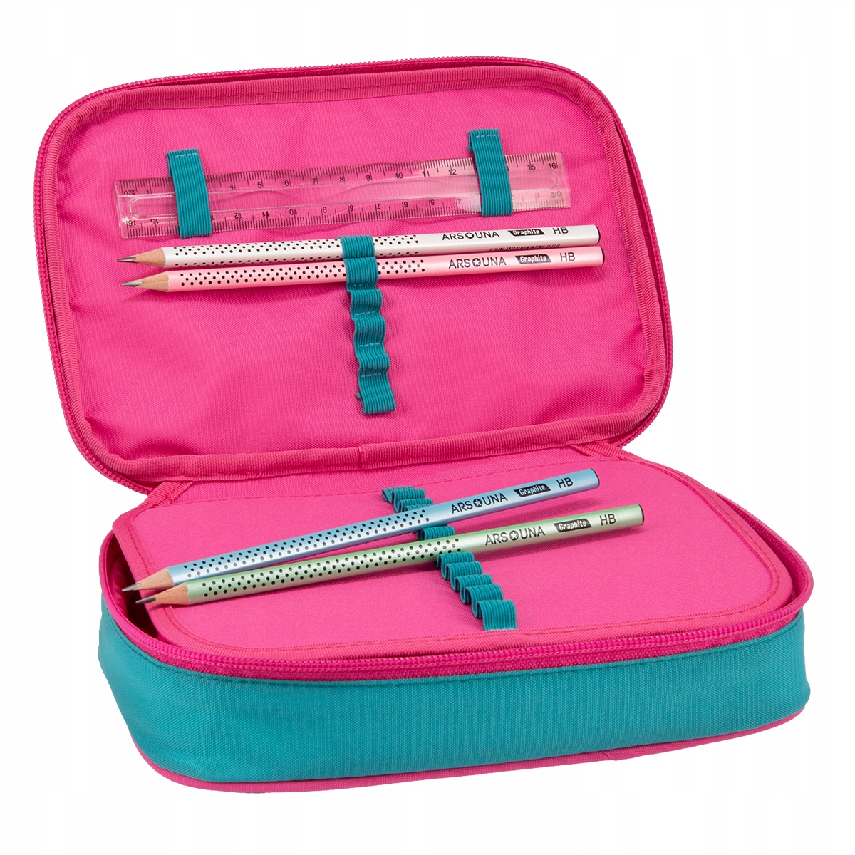 JUNGLE duży pojemny piórnik 4 ścianki 0629